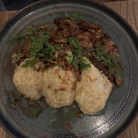 Cabbage and potato dumplings  at Pastva in Prague