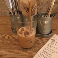 Iced chai latte   at Pastva in Prague