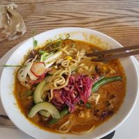 Peanut Ramen spicy at Pastva in Prague