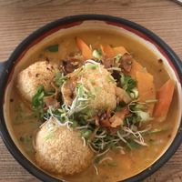 Curry Polenta at Pastva in Prague