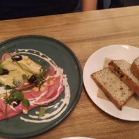 Hummus with bread (115,-) according to my friend not good spiced at Pastva in Prague