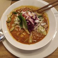 Peanut Ramen (190,-) relatively big portion, a little spicy, tastes good at Pastva in Prague