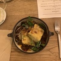 Eggplant and Mushroom ragu- so delicious! at Pastva in Prague