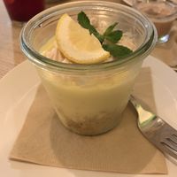 Lemon dessert at Pastva in Prague