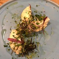 Cashew cheese with tofu and chives - amazing  at Pastva in Prague