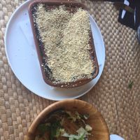 Lasagna and salad at Markies de Salade in Deurle