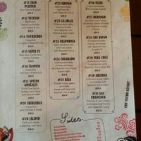 menu 4 at Montezuma's in Kedron