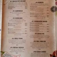 menu 5 at Montezuma's in Kedron