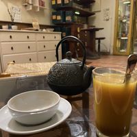 Chai + herbs  at Caj Chai Teahouse in Barcelona