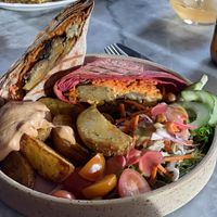 Taco wraps and baked potatoes   at De KleinKeuken in Kortrijk