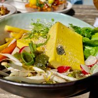 Miso soep met curry tofu at De KleinKeuken in Kortrijk