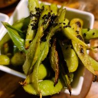 Smoked garlic edamame at Elixiba in Maroochydore