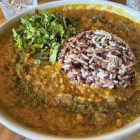 Nourishing and delicious dhal - well priced and every bowl ordered donates a bowl to charity. Win-win! #Veganuary at Elixiba in Maroochydore