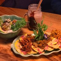 Nachos and green bowl at Elixiba in Maroochydore