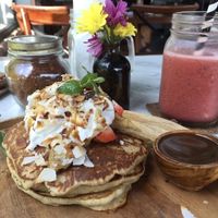 Pancakes + watermelon juice at Pels Supershop in Tibubeneng