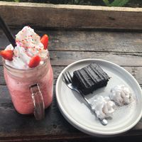 Delicious Brownie and Strawberry Milkshake  at Pels Supershop in Tibubeneng