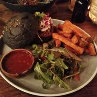 Jackfruit burger at Pels Supershop in Tibubeneng