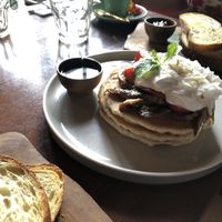 Toasts and pancakes  at Pels Supershop in Tibubeneng