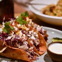 Jackfruit tacos at Pels Supershop in Tibubeneng