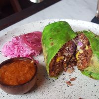 Kale infused Burrito at Pels Supershop in Tibubeneng