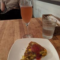 vegan spanish omelette and non-alcoholic kombucha (they have a hard version as well!) at Kiboko in Tokyo
