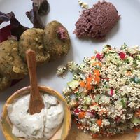 Raw felafel at Ecru in Rome