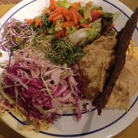 homemade hummus  at Ecru in Rome