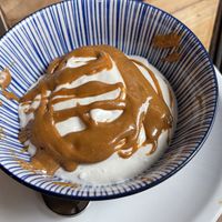 Fermented cashew yoghurt with peanut butter   at Ecru in Rome