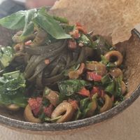 Special seaweed spaghetti at Ecru in Rome
