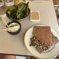 Amazing bread and Tzatziki!!  at Ecru in Rome