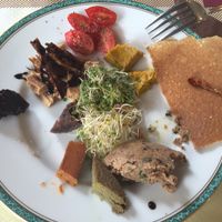 Half portion of vegan cheeses at Ecru in Rome