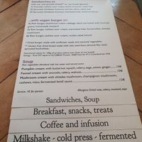 Menu at Ecru in Rome