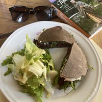 Raw vegan kimchi sandwich   at Ecru in Rome