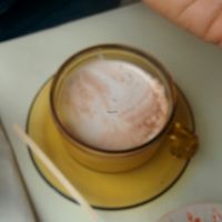 almond hot chocolate at Ecru in Rome