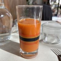 Pressed carrot juice  at Ecru in Rome