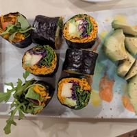Vegan sushi at Ecru in Rome