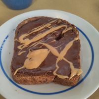 Bread with Cacao Creme and Peanut butter at Ecru in Rome
