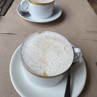 Almond milk cappuccinos  at Ecru in Rome