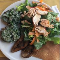 mixed greens salad with mushrooms at Ecru in Rome