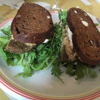 Delicious vegan burgers on offer!  at Ecru in Rome