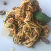 Spaghetti with sauce  at Ecru in Rome