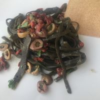 Seaweed pasta  at Ecru in Rome