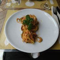 Zuccinispaghetti sehr lecker at Ecru in Rome