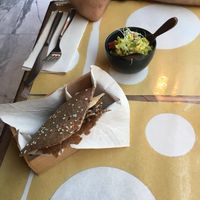 Raw bread and guacamole at Ecru in Rome