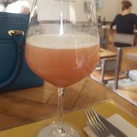 Cold pressed juice : white and black grapes, Apple, celery, lemon at Ecru in Rome