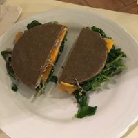 Raw burger  at Ecru in Rome