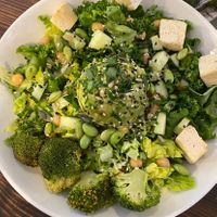 Greens  with Tofu at The Good Life Eatery in South West London
