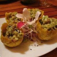 Patacones with guacamole (daily special) at Madre Tierra in Puerto Viejo De Talamanca