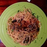pasta berenjena (eggplant) at Madre Tierra in Puerto Viejo De Talamanca