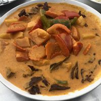 Duck curry from specials  at Veganic Thai Cafe in San Diego